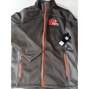 NFL Cleveland Browns Waffle Knit Full Zip Jacket Fleece Mens S Team Apparel‎